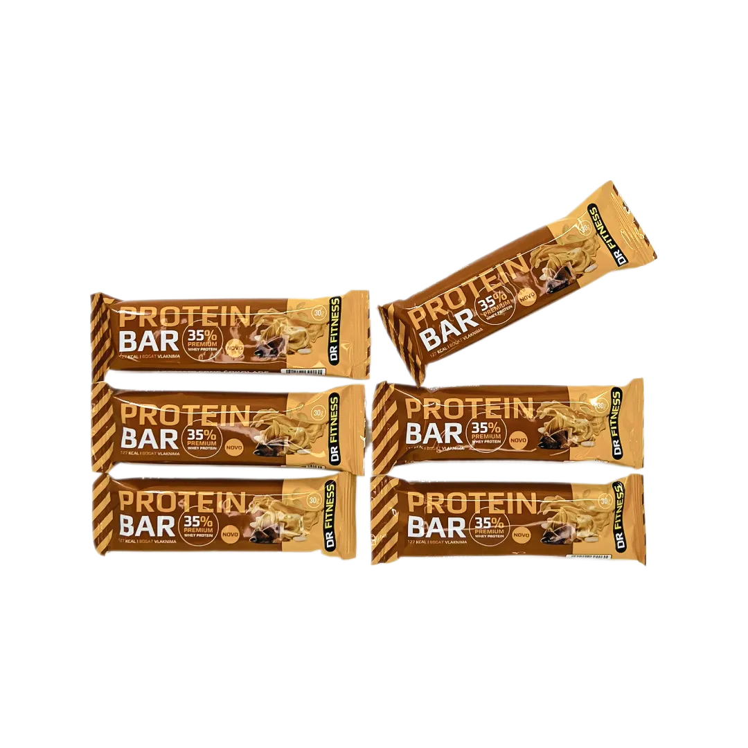 PROTEIN BAR z arašidi in koščki temne čokolade, 30g, 5 + 1 gratis