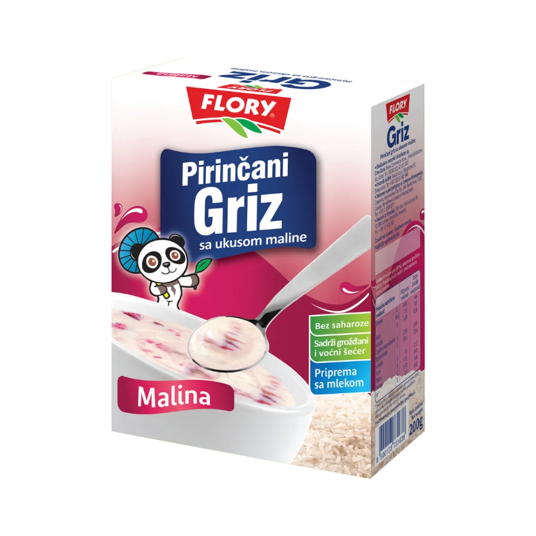 Rižev zdrob z okusom maline, 200g
